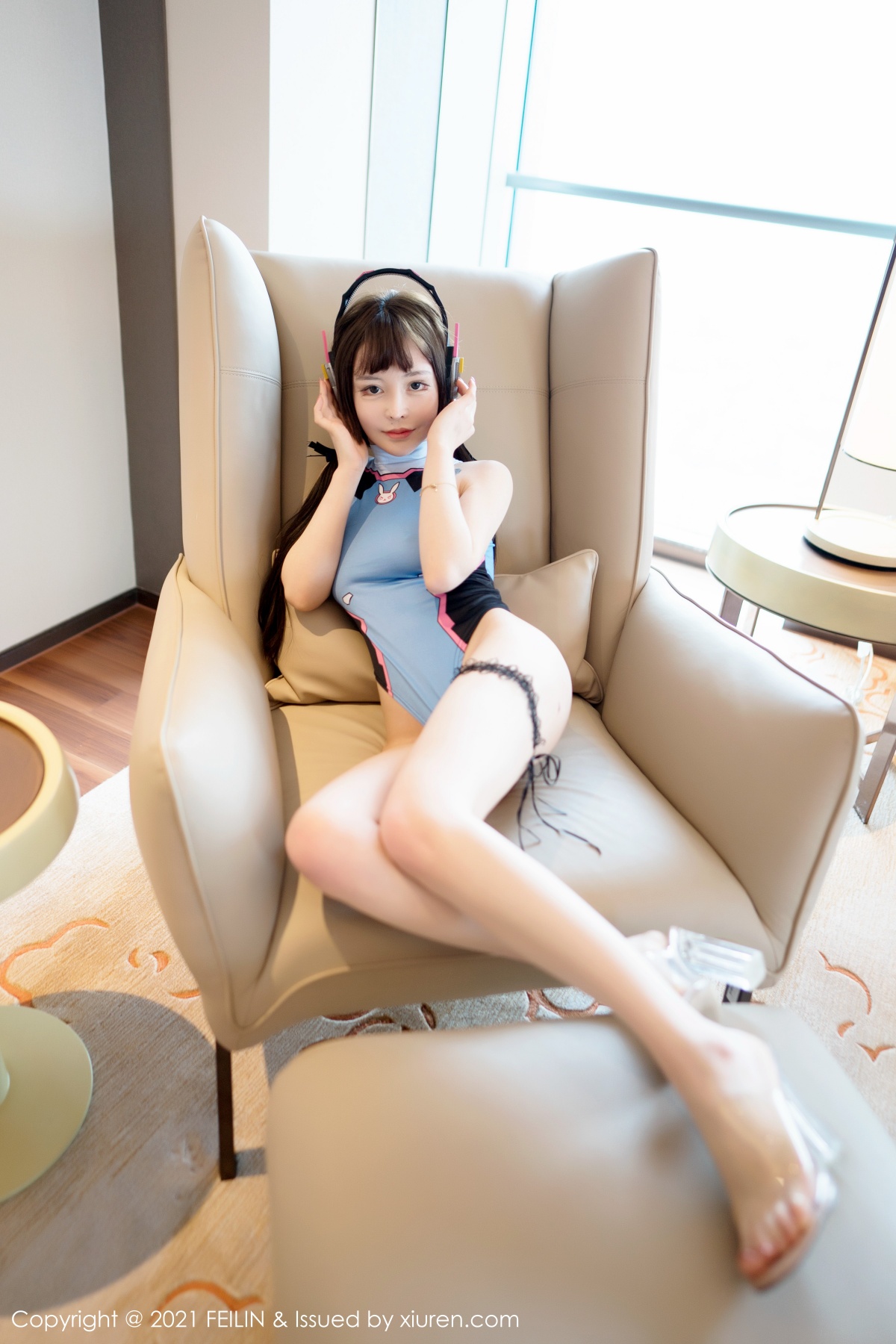 嗲囡囡- [FEILIN] 2021.02.18 VOL.374 哩哩呀 秀人套图 第2张
