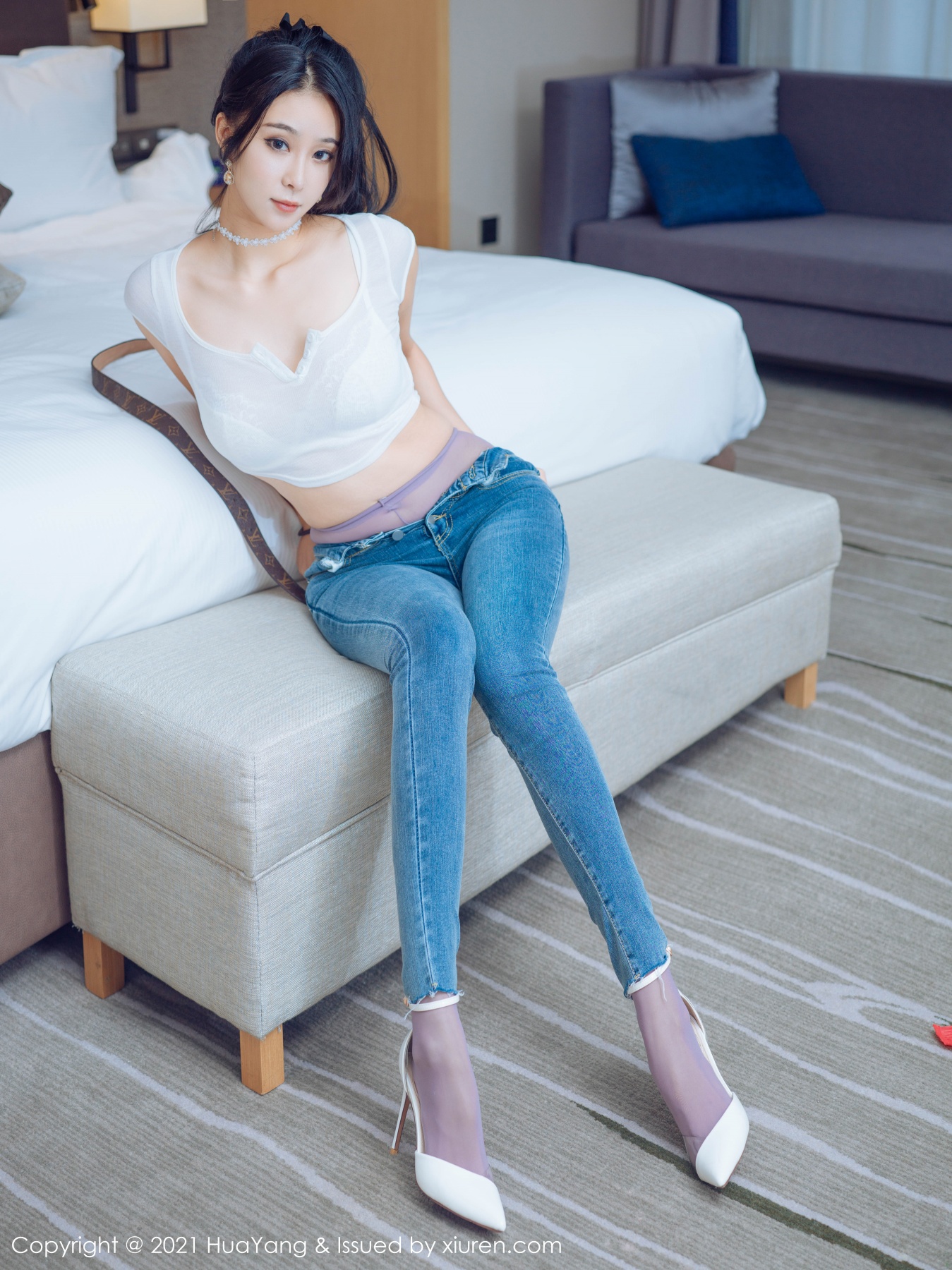 花漾show [HuaYang] 2021.05.20 VOL.405 蓝夏Akasha 秀人套图 第4张