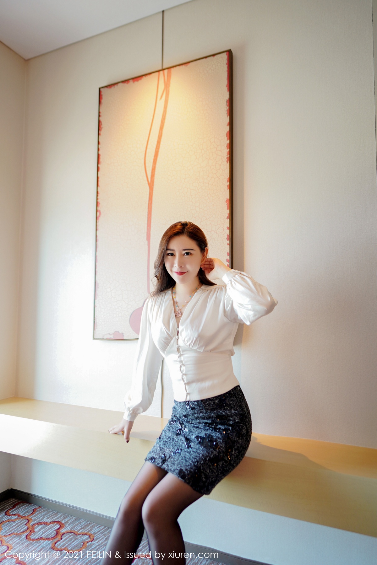 嗲囡囡 [FEILIN] 2021.07.05 VOL.400 王婉悠Queen 秀人套图 第5张
