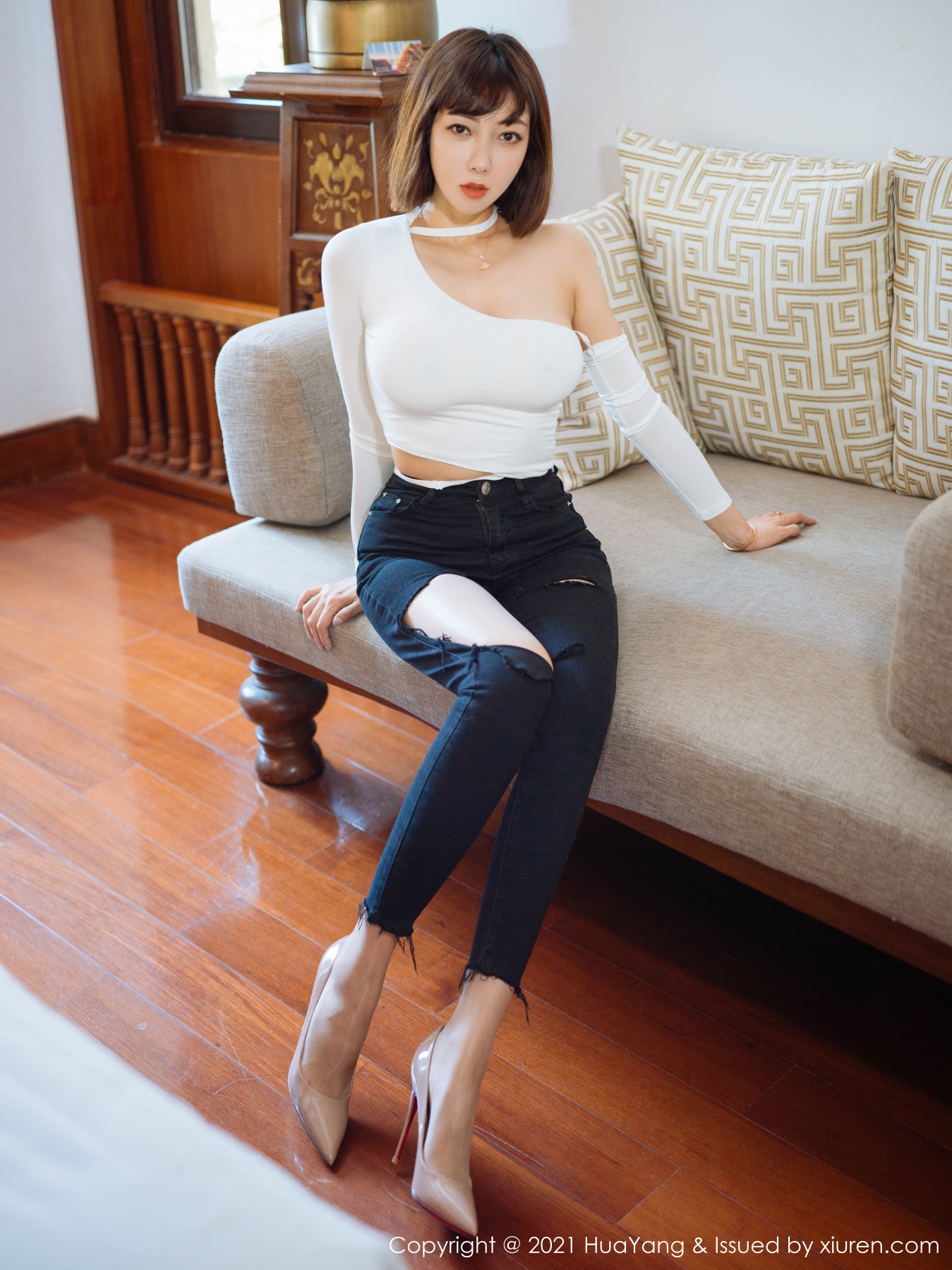 花漾show [HuaYang] 2021.06.16 VOL.414 果儿Victoria 秀人套图 第4张